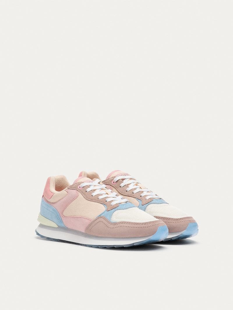 Basket Hoff City Barcelona Femme Rose Bleu Blanche | NNP635XI