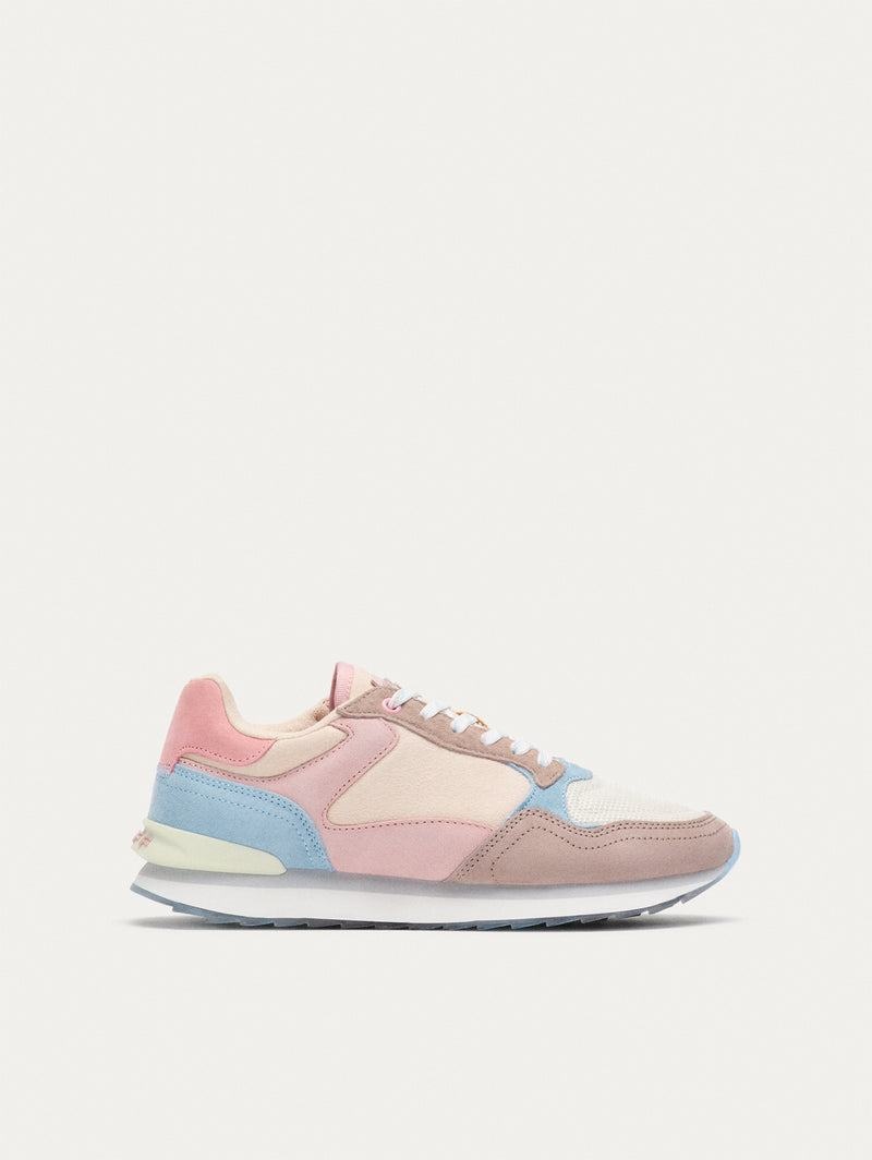 Basket Hoff City Barcelona Femme Rose Bleu Blanche | NNP635XI